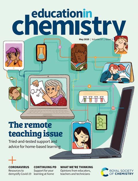 Cover of science education magazine Education in Chemistry May 2020